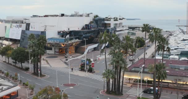 Cannes Francia Enero 2018 Vista Superior Del Casino Festival Hall — Vídeo de stock