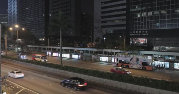 Hong Kong China Abril 2017 Edificio Torre Inmigración Wan Chai — Vídeos de Stock