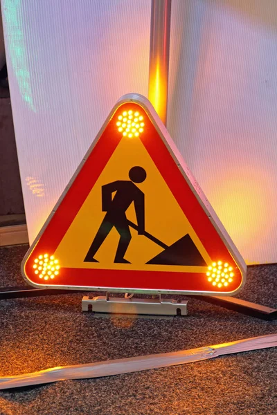 Road Works Led — Stock Photo, Image