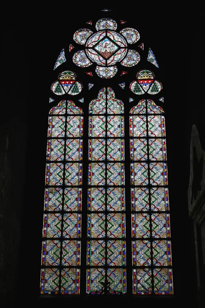 Barwione okno Notre Dame — Zdjęcie stockowe