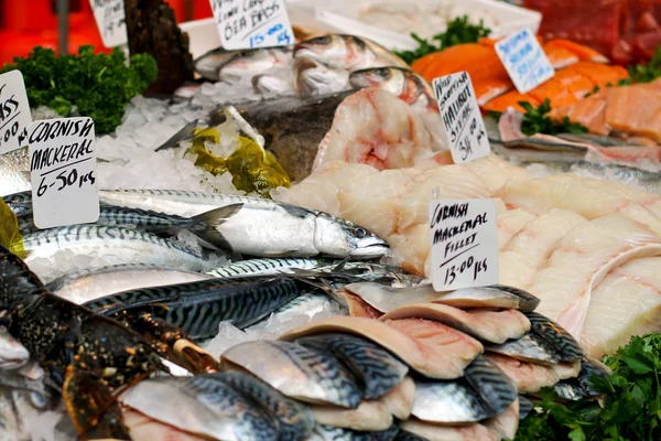 Асортимент страв з риби — стокове фото