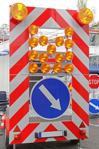 Traffic Warning Trailer — Stock Photo, Image