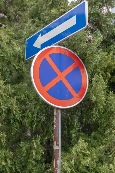 Overgrown Traffic Sign — Stock Photo, Image