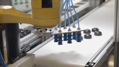 Robotik Kol Konveyör Bandında Emme Kupası Vakum