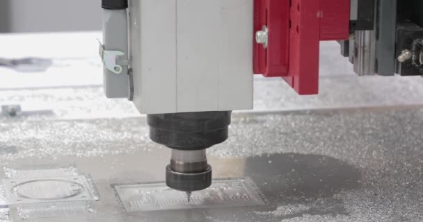 Cnc Alüminyum Freze Makinesi Üretim Aletleri — Stok video