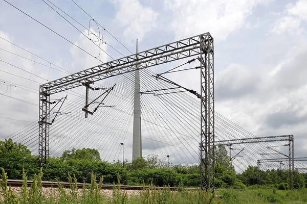 Líneas aéreas del tren — Foto de Stock