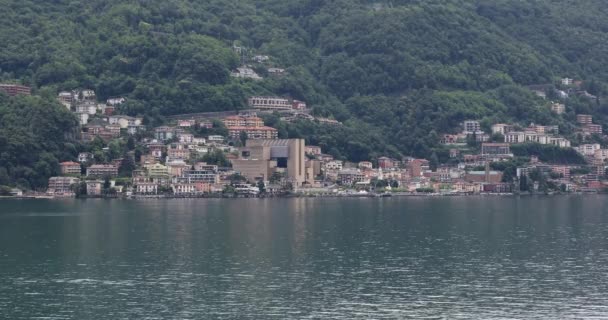 Campione Italia Comune Lake Lugano Lombardy Bölgesi — Stok video