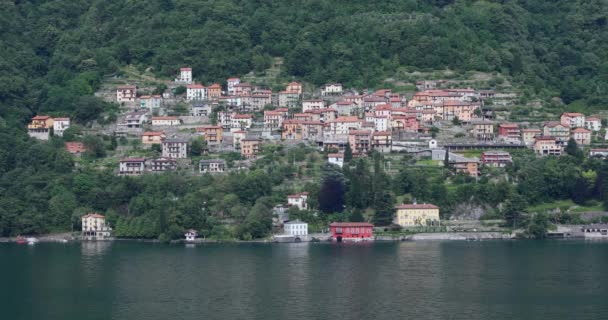 Pognana Lario Talya Lombardiya Como Gölü Nde — Stok video