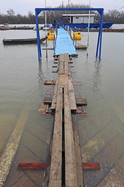 Floods Planks Bridge — Stock Photo, Image