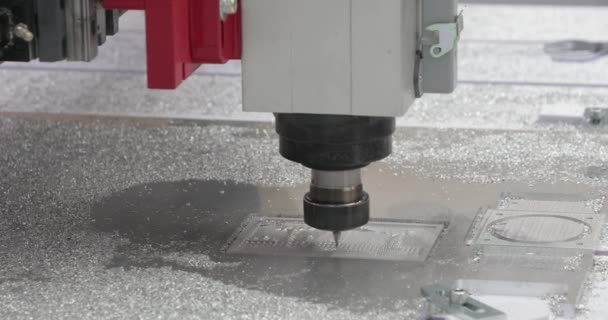 Aluminium Cnc Fräsning Bearbetningsverktyg — Stockvideo