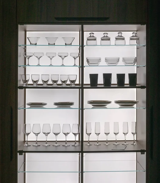 Crystal Glass Shelf — Stock Photo, Image