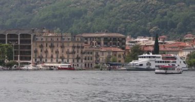 Lugano, Isviçre-14 Haziran 2019: Hotel Metropole Suisse at Piazza Alessandro Manzoni Lugano, Isviçre.