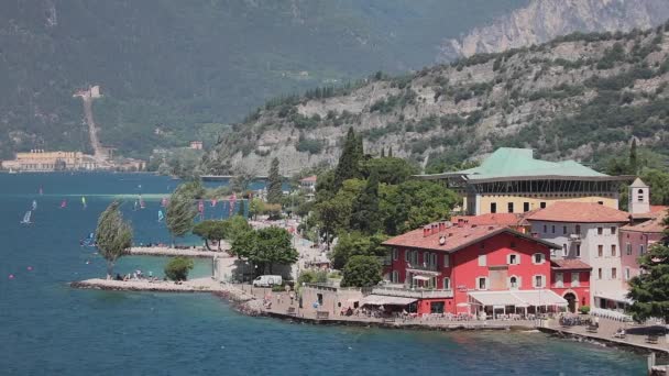 Nago Torbole Italia Junio 2019 Hotel Café Lago Garda Trentino — Vídeos de Stock