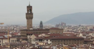 Palazzo Vecchio içinde Floransa Toskana Italya kış günü