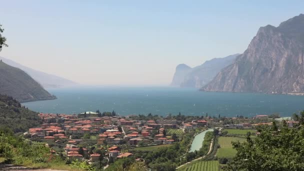 Garda Lake Šířku Nad Nago Torbole Trentino Itálii — Stock video