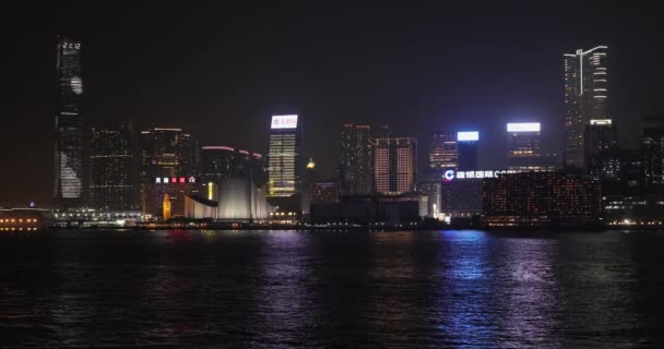 Χονγκ Κονγκ Κίνα Απριλίου 2017 Τσιμ Τσούι Κοουλούν Από Λιμάνι — Αρχείο Βίντεο