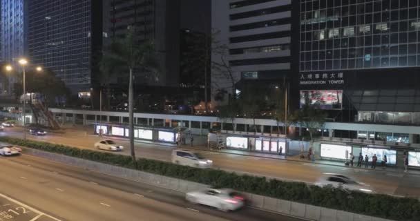 Hong Kong Cina Aprile 2017 Notte Della Costruzione Della Torre — Video Stock