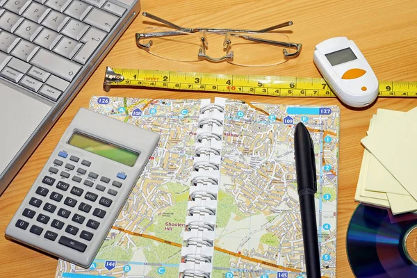 Map Calculation — Stock Photo, Image