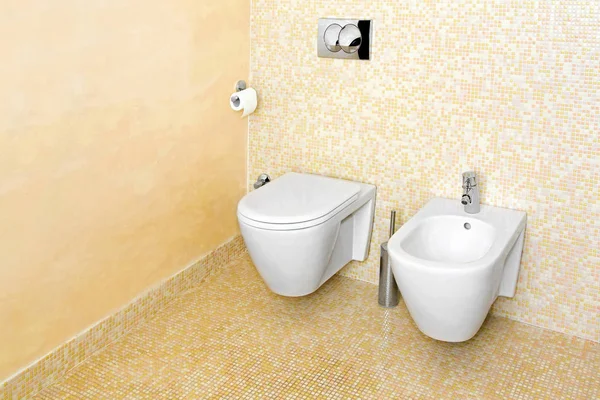 Toaleta i bidet — Zdjęcie stockowe