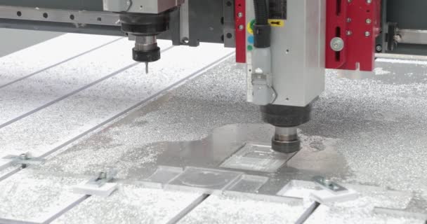 Bearbetning Aluminium Fräsning Cnc Produktionsverktyg — Stockvideo