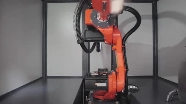 Robotic Arm Welding Tools Automated Fabrication — Stock Video