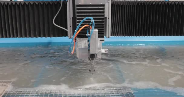 Νερό Jet Cnc Κοπή Μηχανών Κοπής Εργαλεία Κατασκευής — Αρχείο Βίντεο