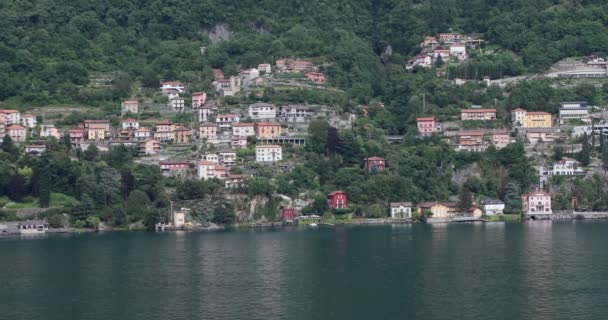 Λίμνη Κόμο Και Pognana Lario Στην Ιταλία Λομβαρδία — Αρχείο Βίντεο