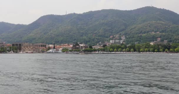 Lago Ciudad Región Lugano Ticino Suiza — Vídeo de stock