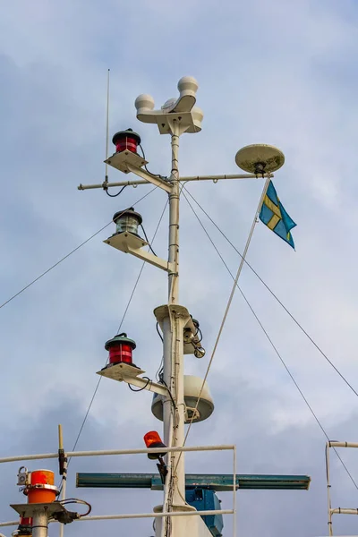 Navio mastro antena — Fotografia de Stock