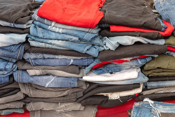 Stacked Jeans — Stock Photo, Image