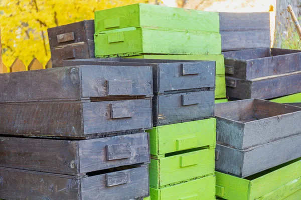Stack Boxes Crates — Stock Photo, Image
