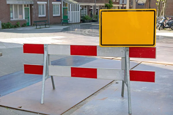 Street Works Barrier — Stock Photo, Image