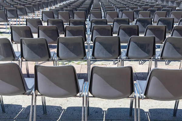 Stühle für Publikumsveranstaltungen — Stockfoto