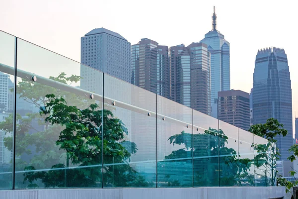 Reflexão de vidro Hong Kong — Fotografia de Stock