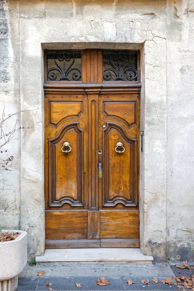 Porta de madeira Dooble — Fotografia de Stock