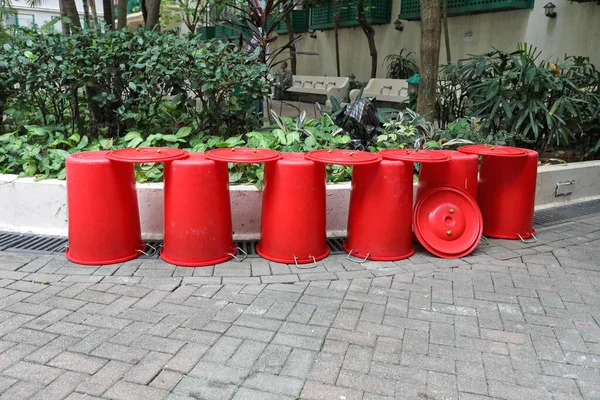 Red Bins — Stockfoto