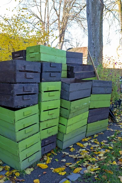 Stacked Boxes Crates — Stock Photo, Image