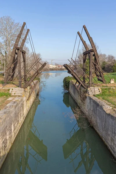 Langlois Bridge Water Ways — Stock Photo, Image