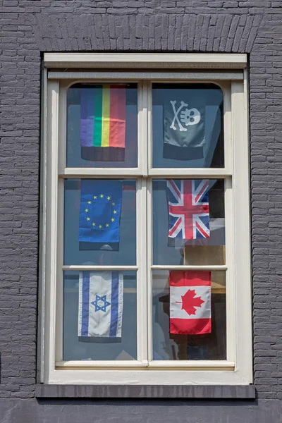 Okno bandery — Zdjęcie stockowe