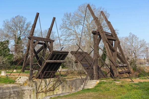 Langlois träbro — Stockfoto