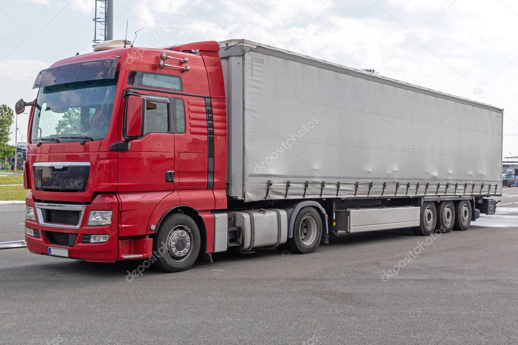 Red Semi Truck