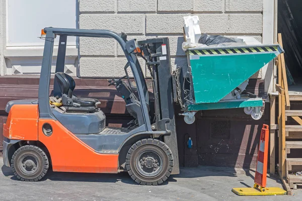 Skip Container Forklift — Stock Photo, Image