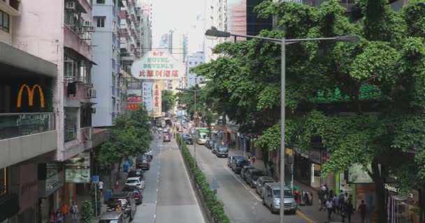 Hong Kong China April 2017 Lockhart Road Bij Wan Chai — Stockvideo