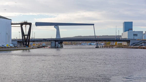 Desenhe Ponte Aço Boom Fredrikstad Noruega — Fotografia de Stock