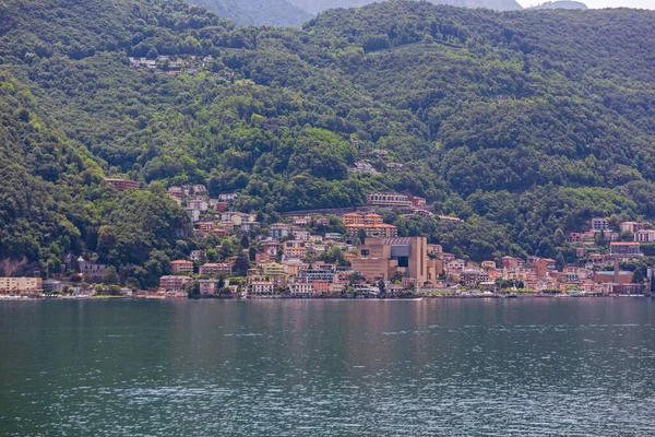 Italian Comune Campione Italia Lake Lugano — Stock Photo, Image