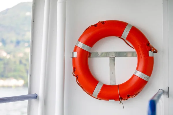 One Life Ring Lifebuoy Dispozitiv Siguranță Navă — Fotografie, imagine de stoc
