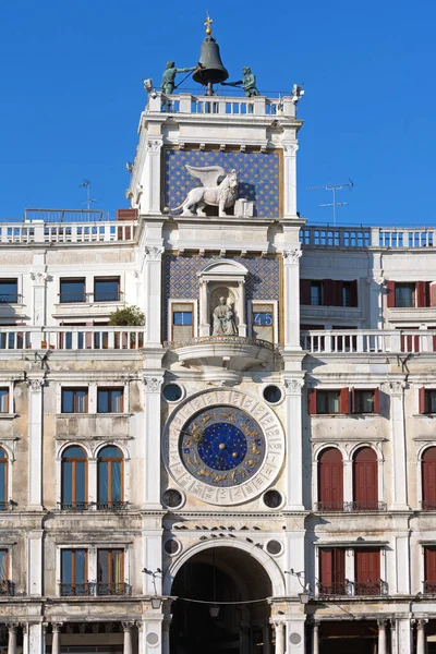 San Marco Clock Tower Landmärke Venedig Italien — Stockfoto