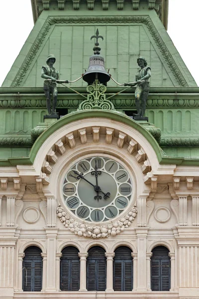 Bell Clock Tower Ratuszu Trieście Włochy — Zdjęcie stockowe