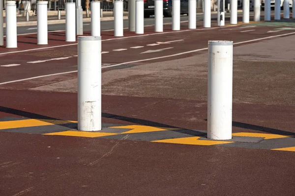 Bollards Controle Tráfego Segurança Prevenção Terrorismo — Fotografia de Stock