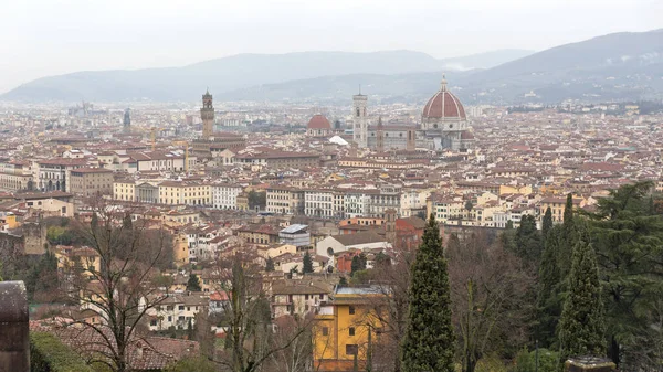 Florencie Toskánsko Itálie Vlhký Zimní Den Cityscape — Stock fotografie
